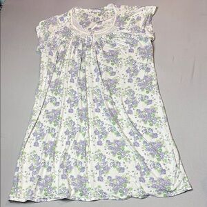 Floral Women's Nightgown - Lavender and Mint